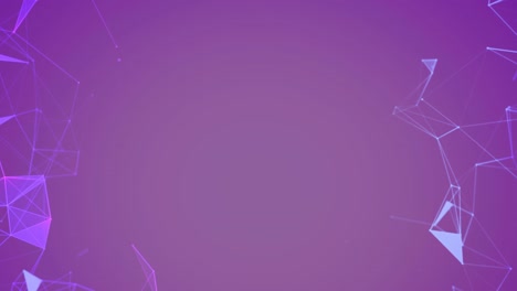 animation of network of plexus connections on purple background
