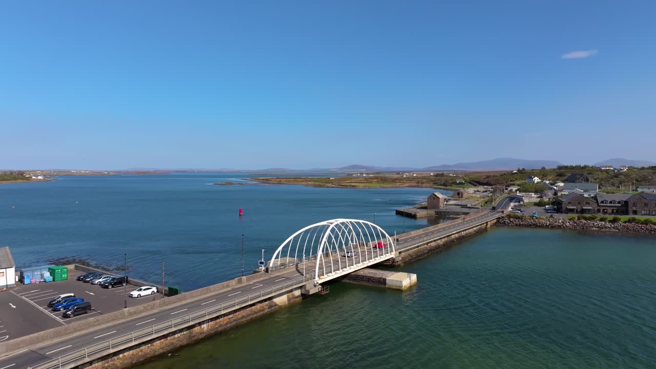 4K cinematic drone footage of Michael Davitt Bridge in Achill Island - Co. Mayo, Ireland_016
