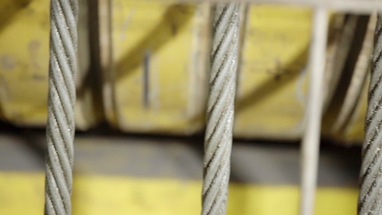 Close-up of Industrial Lifting Cables