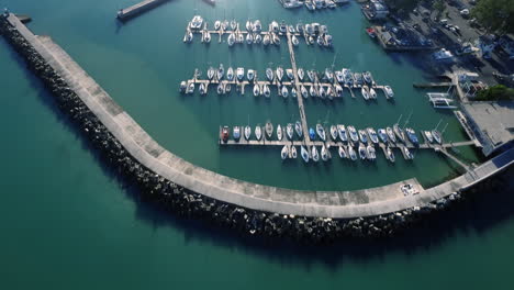 all docked safely in the harbour