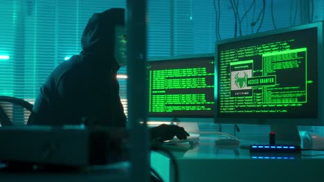 hacker en acción