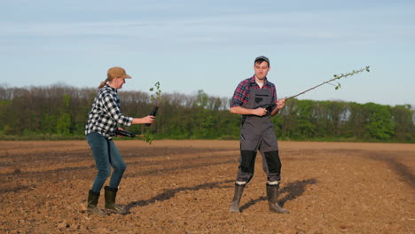 farmers planting trees