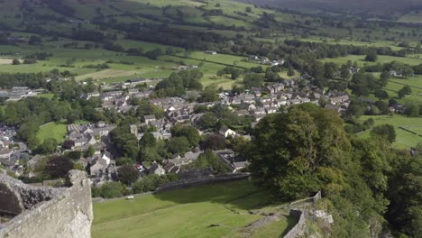 drone shot approaching castleton 07