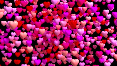 4k. heart icon explosion with alpha matte.