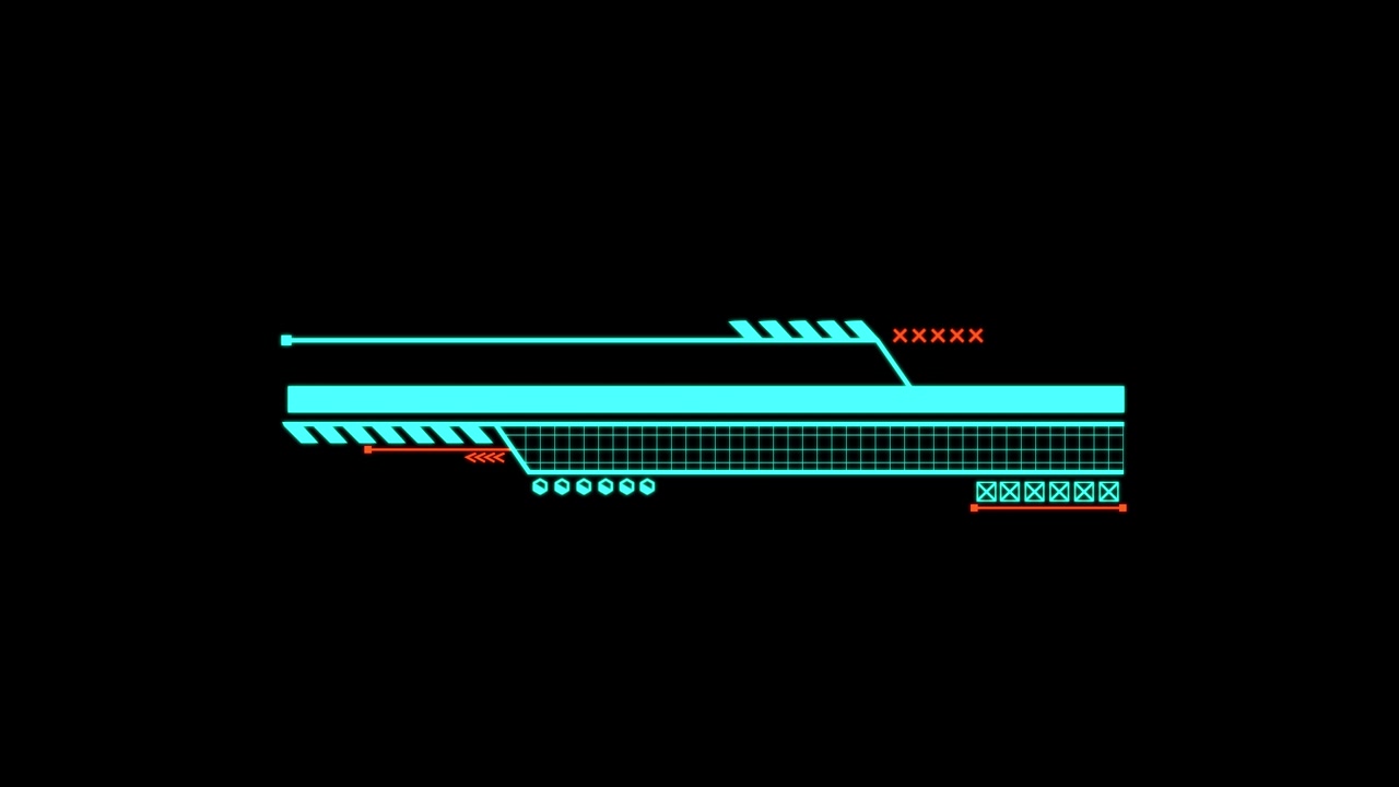 Animated Digital Lower Third Graphic with Futuristic HUD Elements