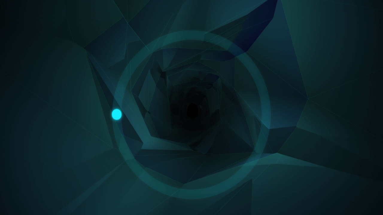 animación de pantalla digital con círculos y formas