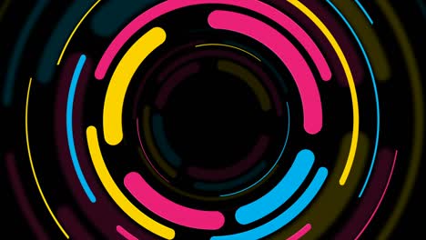 círculos geométricos mínimos coloridos fondo de movimiento abstracto