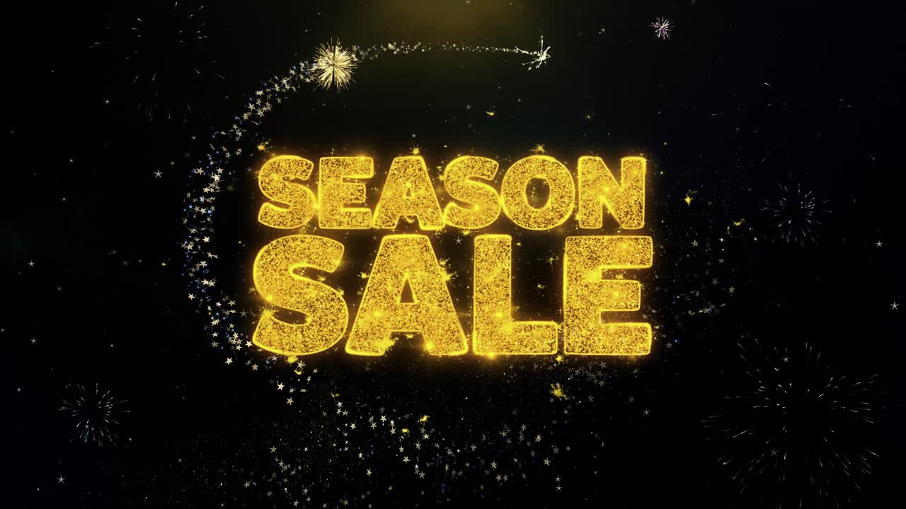 Season Sale with Fireworks