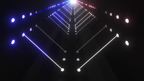 túnel de neón brillante