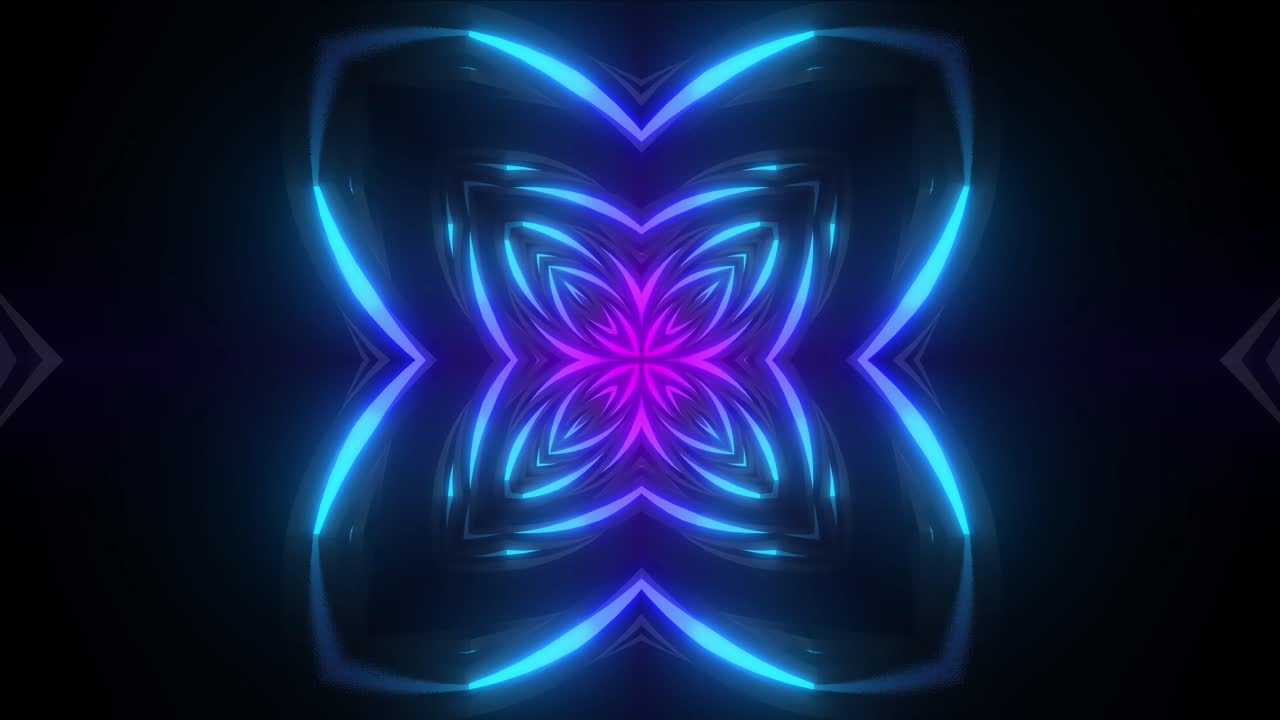 Neon Geometric Symmetry Background