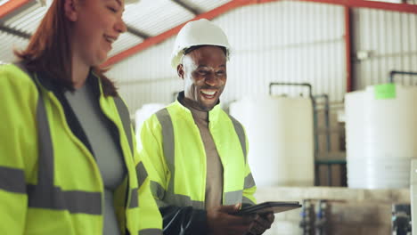 planning, tablet and construction worker people