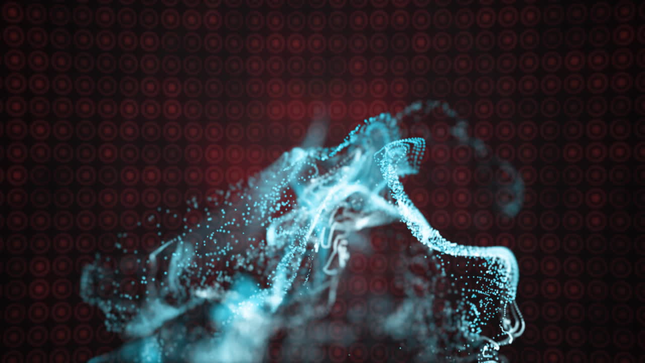 Animation of glowing trails with network of connections