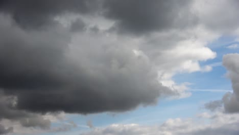 time lapse of dark cloud forming in the sky right before a thunderstorm.