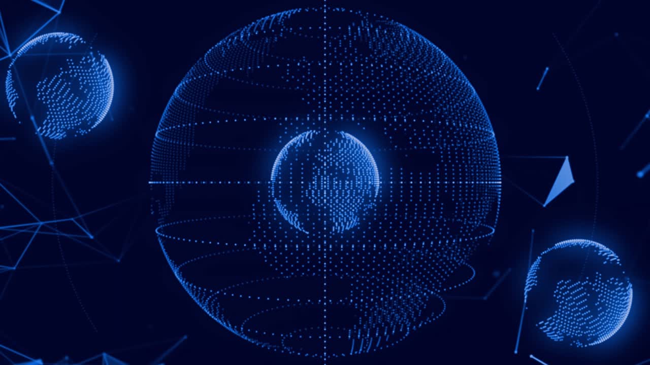 Heart badge starting dotted globe spawning badges along rings, updating counts, showing engagement