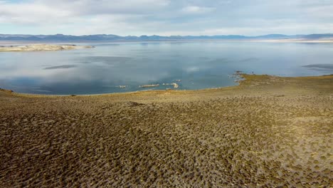 usa, ca, mono lake, panum crater, 45591 - south tufa fields at sunset