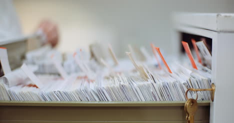 Female Doctor Looks For Personal Data In The File 5