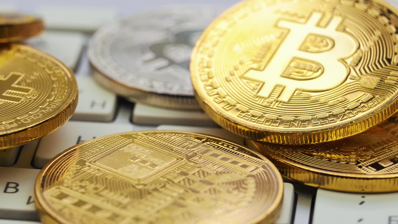 Bitcoin Cryptocurrency on a Keyboard