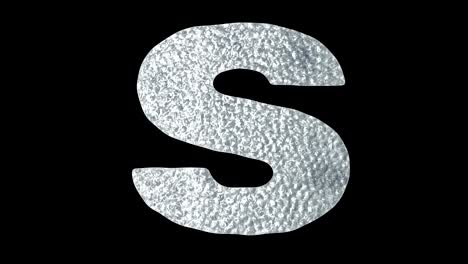 letter s - animated ice water letters concept