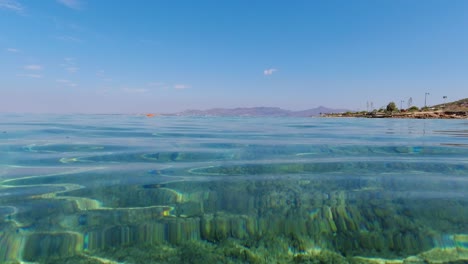 crystal clear ocean water on a sunny day