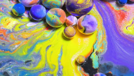 arte fluido abstracto con burbujas coloridas