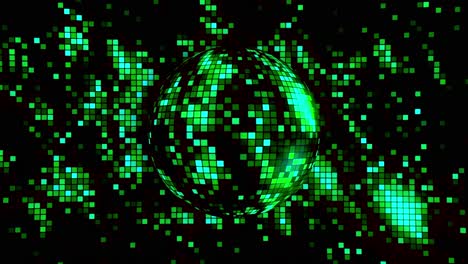 bola de discoteca verde