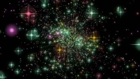 partículas abstractas galaxias estrellas