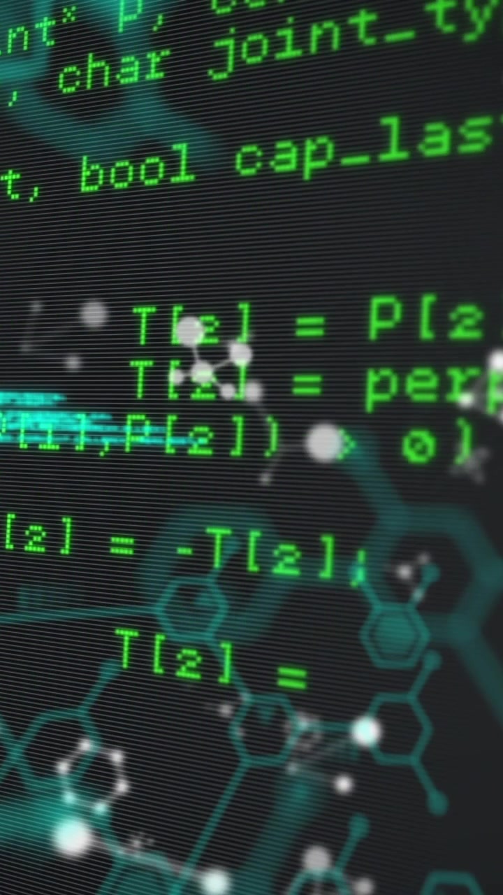 Animation eines Globus mit einem Netzwerk von Verbindungen, weißen Elementen und Datenverarbeitung.