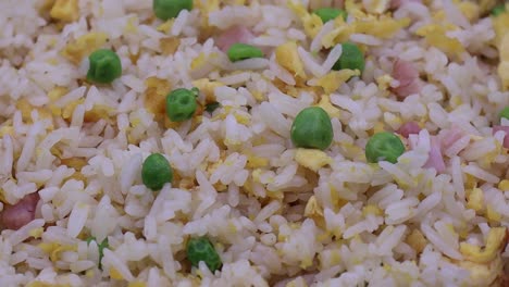 cantonese rice close-up on display rotating