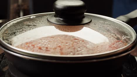 cooking pasta with sauce