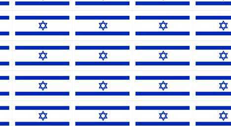 postales con la bandera nacional de israel en bucle
