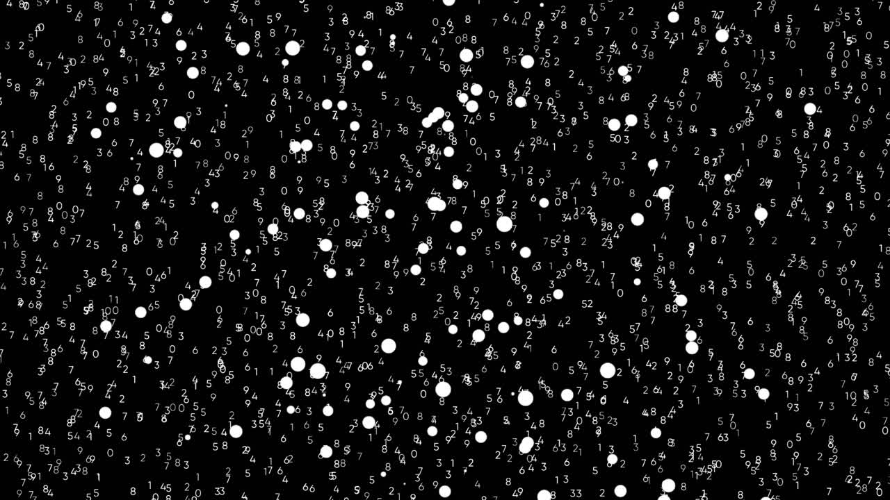 무작위 숫자와 원의 추상적인 패턴