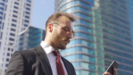 businessman in the city centre.