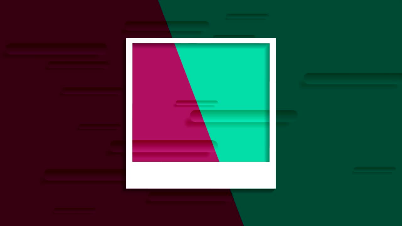 animación de video abstracto tecnológico con marco fotográfico