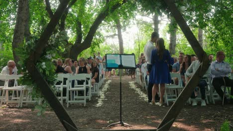 behind the scenes of wedding ceremony venue before bride and groom arrive