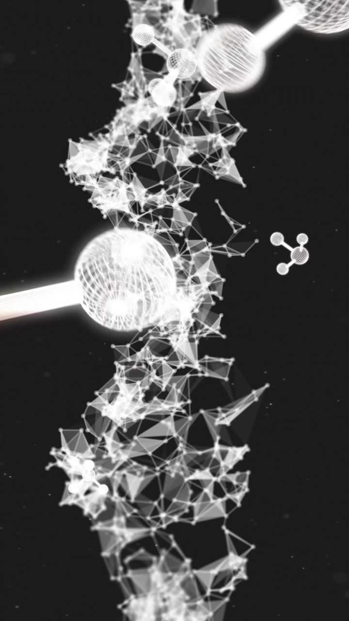 Animation of dna strand over molecues
