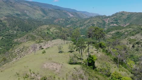 Aerial-Of-Mountain-Scenery-In-The-Border-Crossing-Of-Elias-Pina-Province-