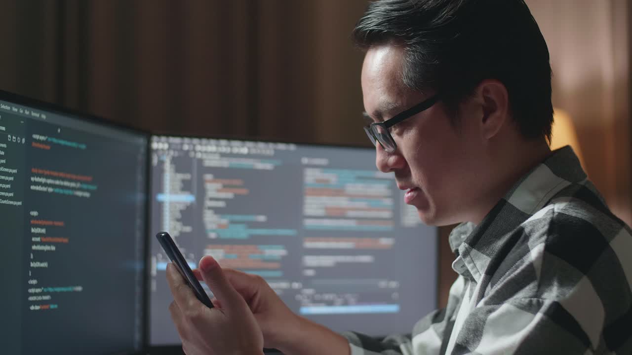 Excited Programmer Celebrating Success