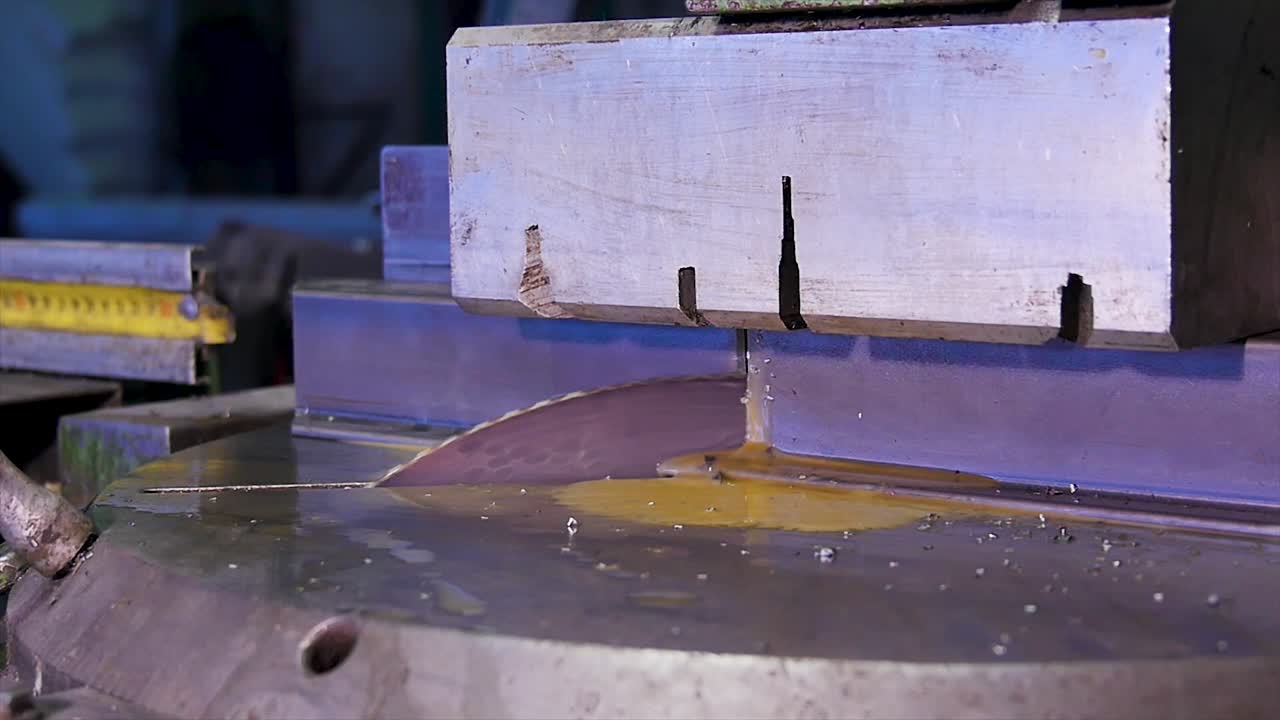 Metal Cutting Process on Industrial Machine