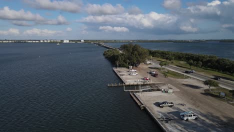 Aerial-view-of-Anna-Maria-Island-boat-ramp