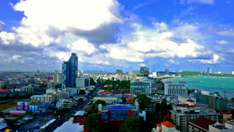 time lapse beautiful cityscape in pattaya thailand