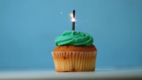 Sparkler-burning-on-a-birthday-cupcake