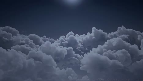 cielo nocturno con nubes y luna