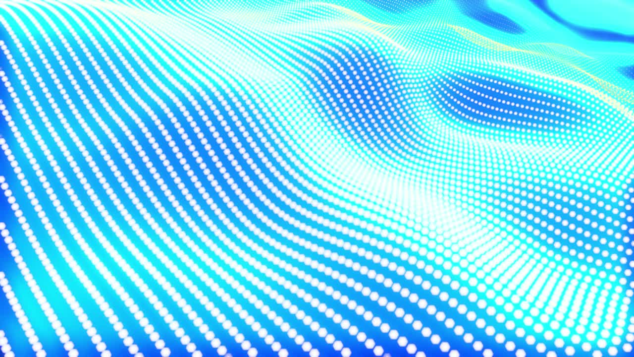 Digital background of moving wave dots - seamless loop