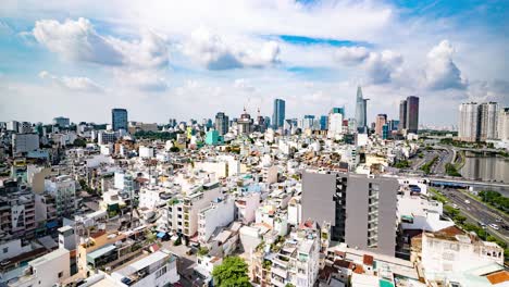 saigón - lapso de tiempo del día - vista amplia y nororiental - vietnam, ciudad de ho chi minh
