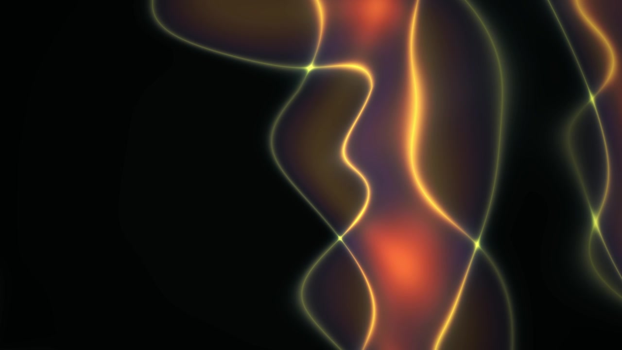 Fond abstrait de mouvement de vagues liquides lumineuses orange et jaune