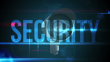 cámara de cctv con texto de seguridad