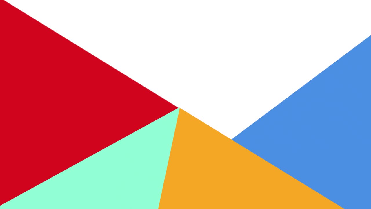 animación de formas coloridas sobre un fondo blanco