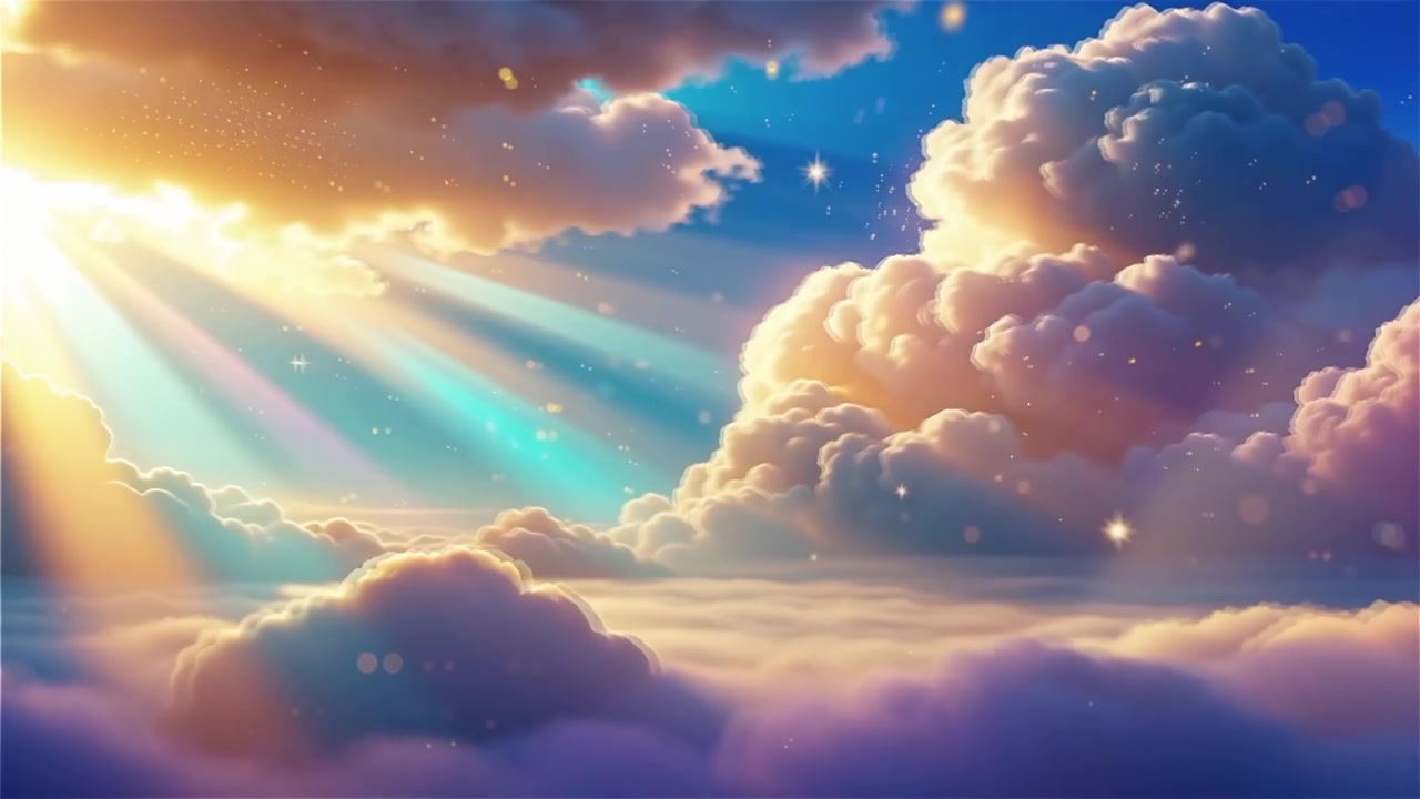 Christian Heavenly Light Worship Background