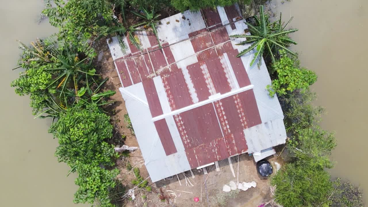 Flooded House Aerial View