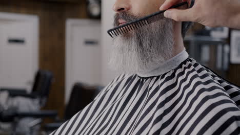 barber combating a beard